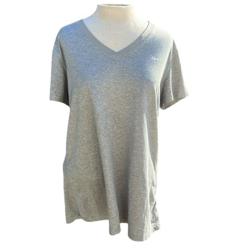 Nike Dri-Fit regular fit v neck short sleeve women’s size XL gray